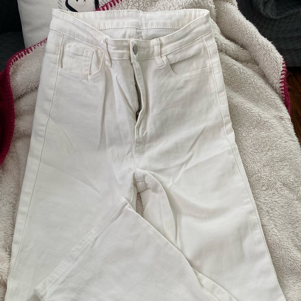 SHEIN white flare jeans